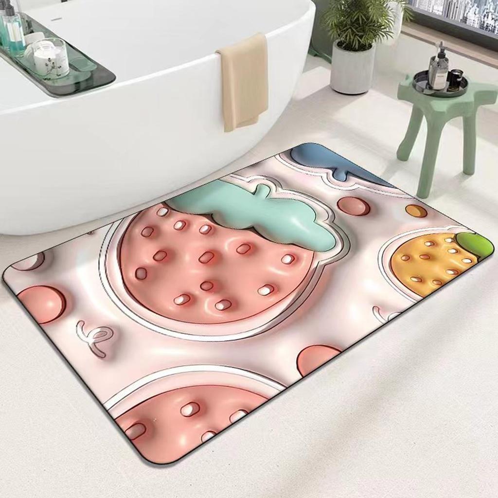 Shower Rug Door Mat Kitchen Carpet Water Absorbent Bathroom Floor Mat Non Slip Quick Dry Soft Area Rug for Indoor Outdoor
