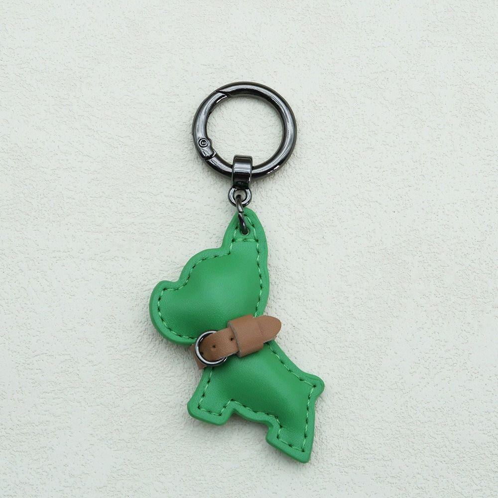 Animal Dog PU Leather Dog Hanger French Bulldog Bag Pendant Trendy Bulldog Keychain  Women