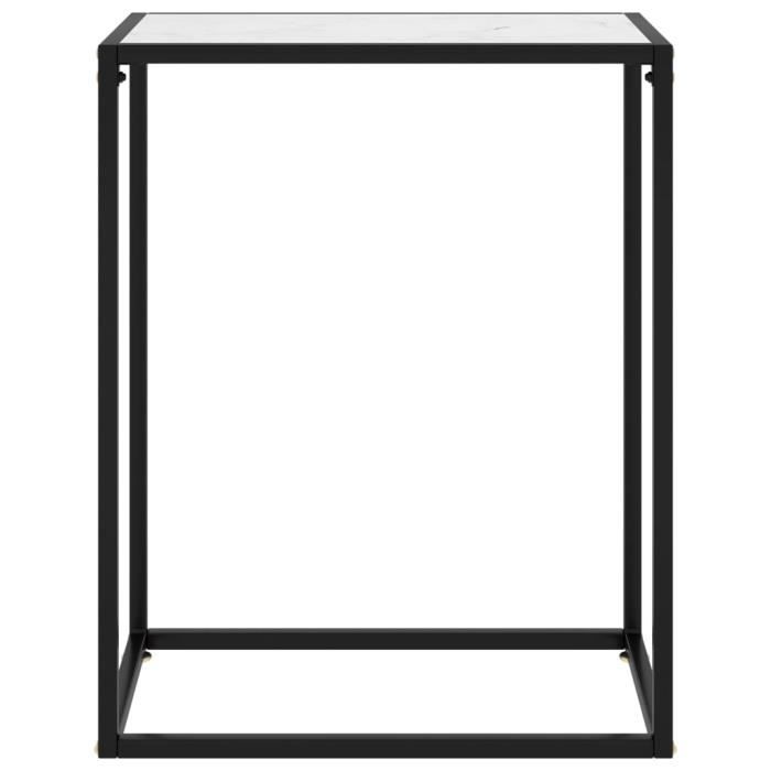 VidaXL Table console Blanc 60x35x75 cm Verre trempé