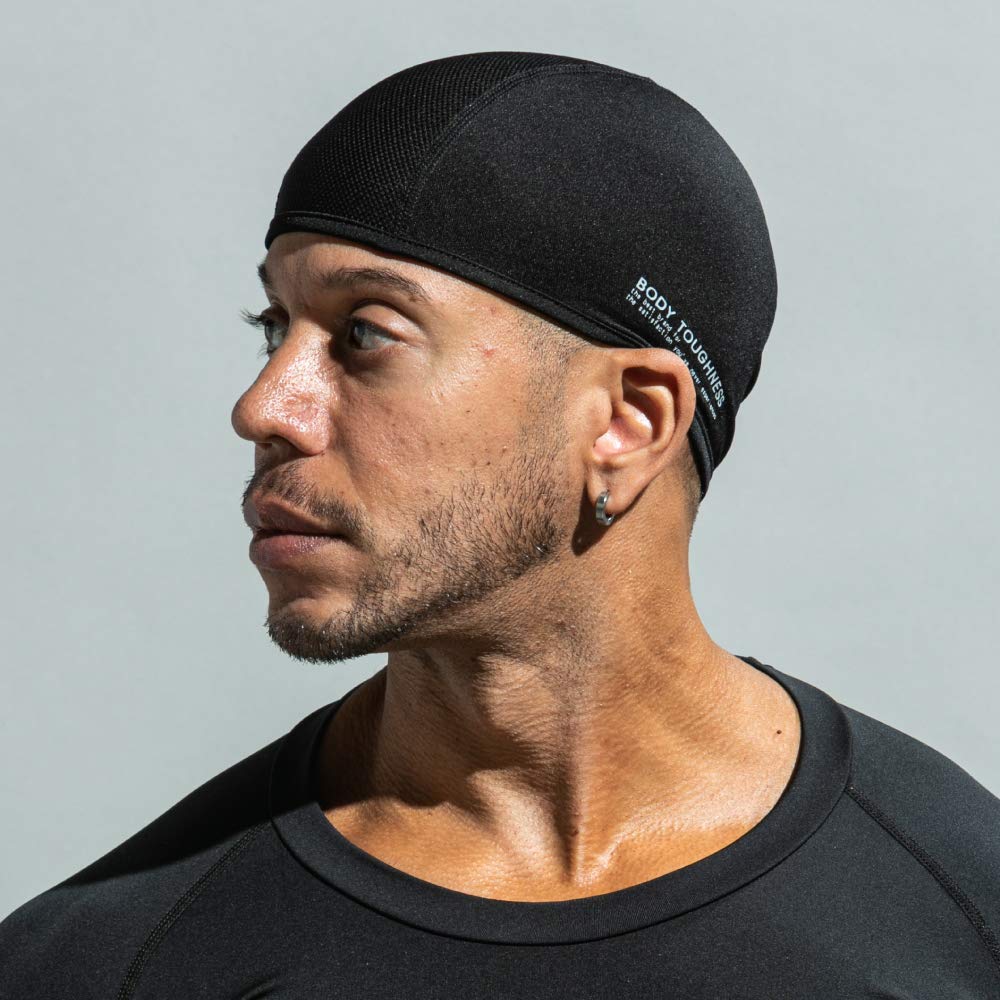 Otafuku Gloves Summer Head Cap UV One Size Fits All [Sweat-Wicking, Quick-Drying, Cool-To-Touch, Deodorizing, Protection, Compression] JW-611 Black,