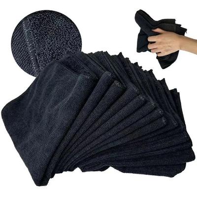 Premium Microfiber Salon Towels Black Absorbent for Hair Stylist Bleach Proof Hair Towel for Home Hotel Beauty Salon Towel