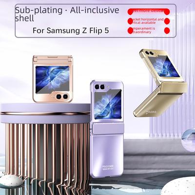 Etui Samsung ZFlip6 Frosted Electroplating - Kompleksowa osłona PC dla ZFlip5/ZFlip4