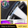 Car Stickers For Alfa Romeo 4Pcs Metal Car Wheel Hub Rim Tire Decoration Stickers Auto Accessories For Alfa Romeo Serpent Giulia