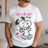Peanuts Snoopy Spring Summer This Is The Life Happiness T-Shirt Hearts Friends Graphic Tee