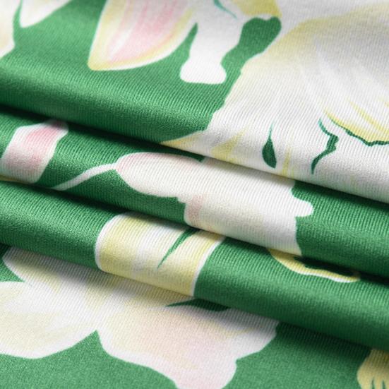 Women Dress Colorful Breathable Flower Printed Adjustable Straps Beach Dress for Party