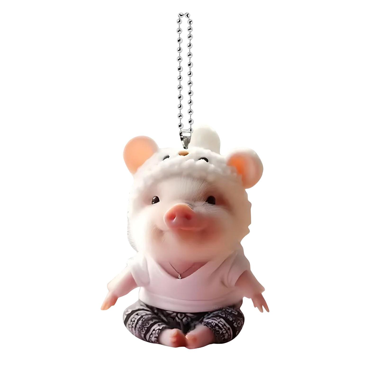 

Интересная акриловая бирка с поросенком, бирка для ключей от машины, модная забавная свинья, декоративная подвеска, украшение, 1 шт., лучший подарок для друзей One Size