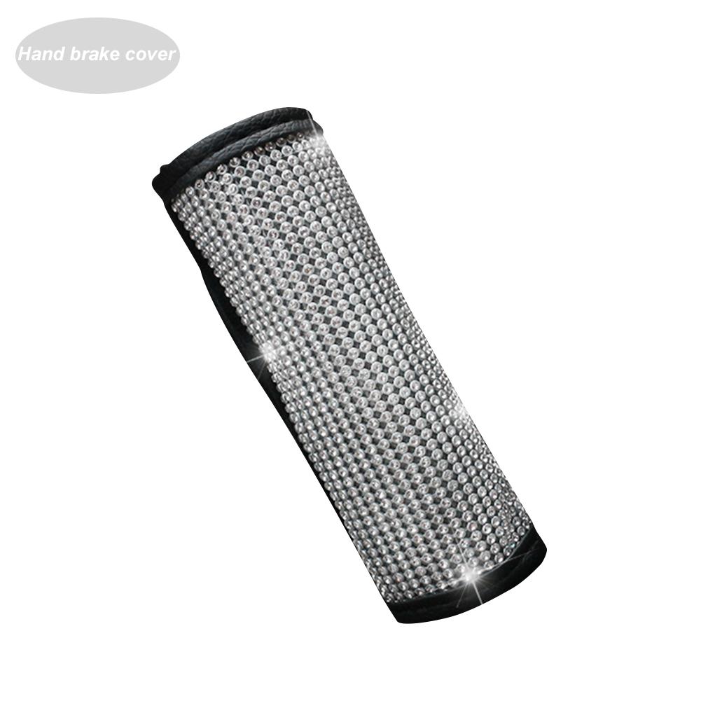 Car Shift Gear Cover Diamond Handbrake Protector Covers Crystal Shoot Gear Shoulder Guard Cover Auto Interior Decor Car Supplies