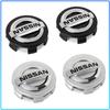 4 Pièces 60MM Cache-Moyeux de Roue de Voiture Anti-Poussière Emblème à Clipser Cache-Roue pour Nissan Nismo Qashqai X J10 J11 Trail Tiida Teana Skyline Juke X-trail