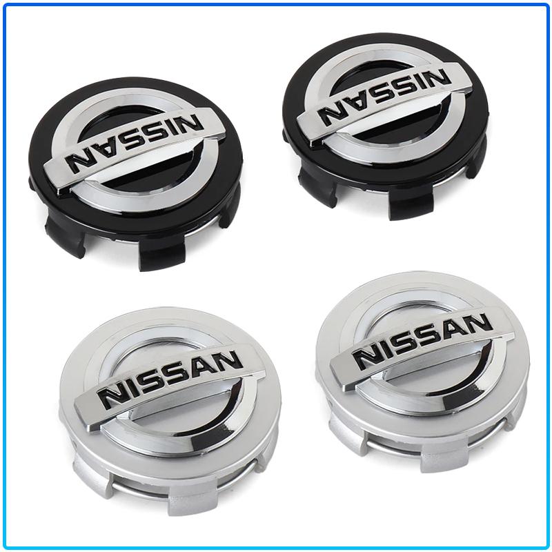 4 Pièces 60MM Cache-Moyeux de Roue de Voiture Anti-Poussière Emblème à Clipser Cache-Roue pour Nissan Nismo Qashqai X J10 J11 Trail Tiida Teana Skyline Juke X-trail