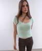 ASURA Fluffy Short Sleeve Knit (Light Green)