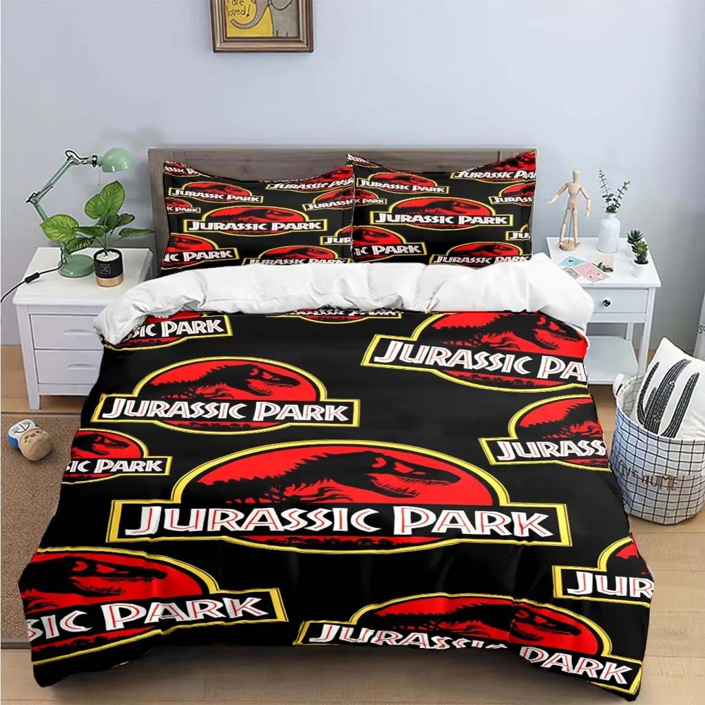 Mode 3D Dinosaur J-Jurassic Park Tryck Sängkläder Sängförsörjningsset Påslakan Sängöverkastset Sängklädesset Lyxgåva