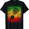 Cool Art A Djembe Drum In Splats for Drummers On Reggae Day T-Shirt