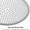2Pcs 4.72" Stainless Shower Drain Cover Strainer Hair Catcher with Silicone Rim
