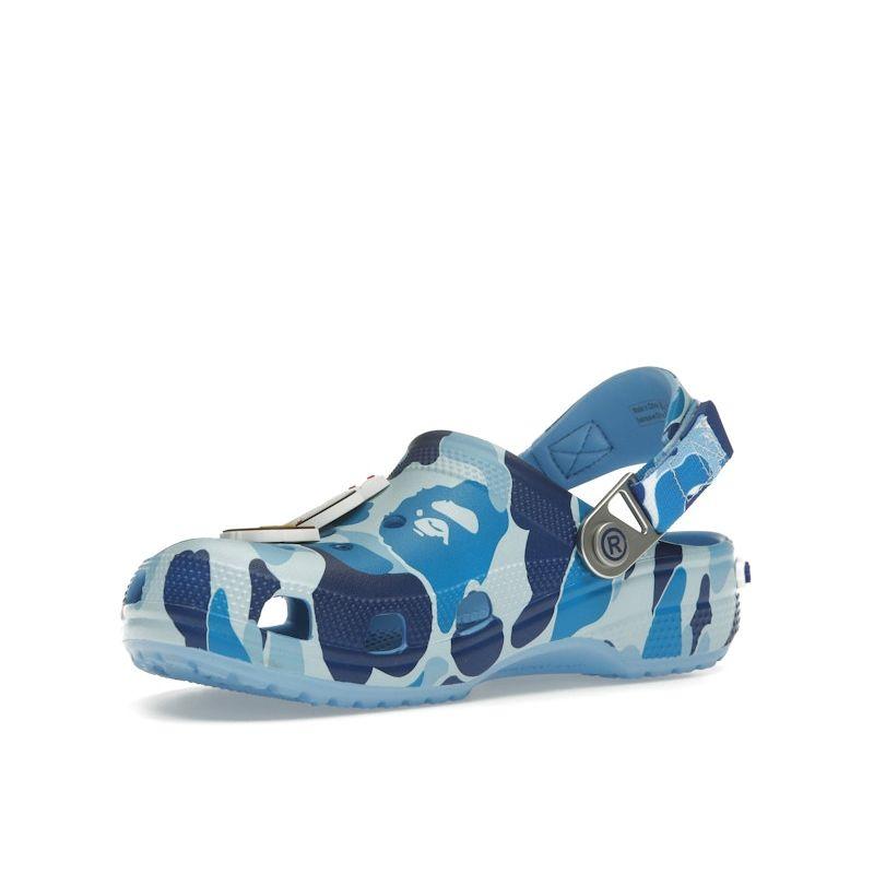 BAPE X Crocs Classic Clog ABC Camo - Blue Unisex Sneakers 209627-4TB