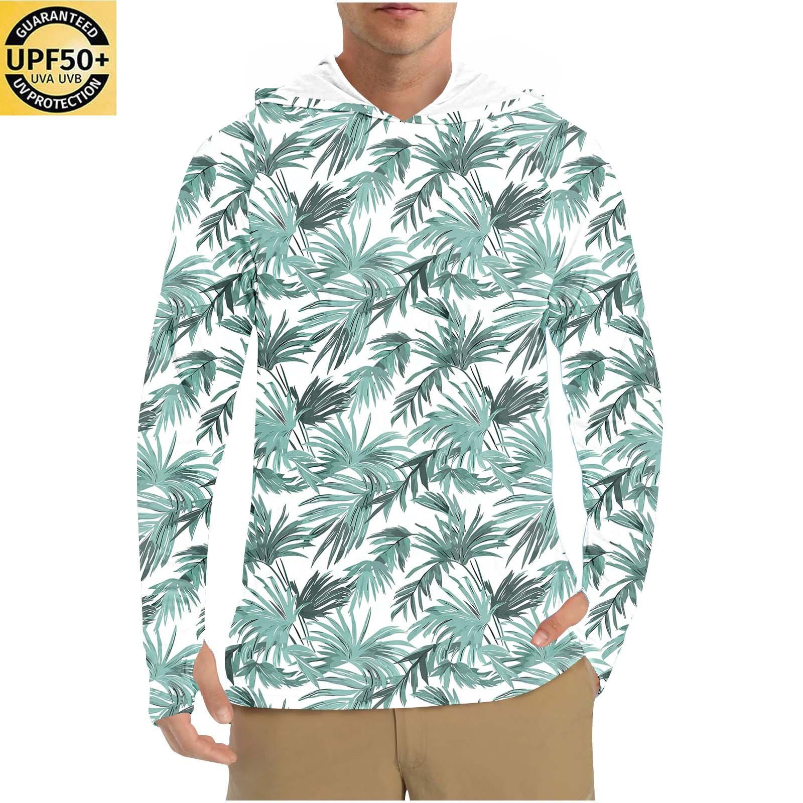 

Мужская рубашка с защитой от солнца UPF50+, быстросохнущая рубашка с длинным рукавом, рубашка для бега, тренировок, рыбалки M