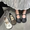 Ladies Leather Shoes Fashion Women's Flat Shoes Soft Walking Shoe Lightweight Non-slip Loafers Zapatos