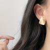 Retro Metal Gold Color Smooth Geometric Stud Earrings For Women Korean Jewelry Fashion Wedding Party Earrings Goth Jewelry Gift