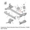 Rear Axle Bumper, 2pcs 516680 Suspension Control Arm Bumper Rubber Suspension Shock Absorber Mount