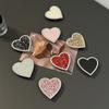 Korean Style Temperament Light Luxury Metal Heart Water Diamond Thick Shiny Piece Phone Holder Personality Niche Internet Celebrity New Airbag