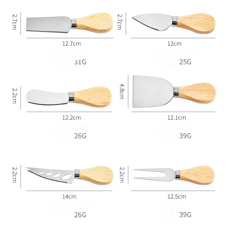 Baking Scraper and Cheese Knife with Wooden Handles Multi Purpose Dough Cutter Chopper for Baking Grilling and Food Preparation