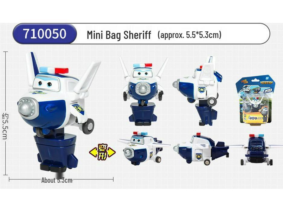 Super Wings 13-Piece Mini Transforming Robot Set: Jett, Big Strong, Jin, and Mighty Little Wing Toys
