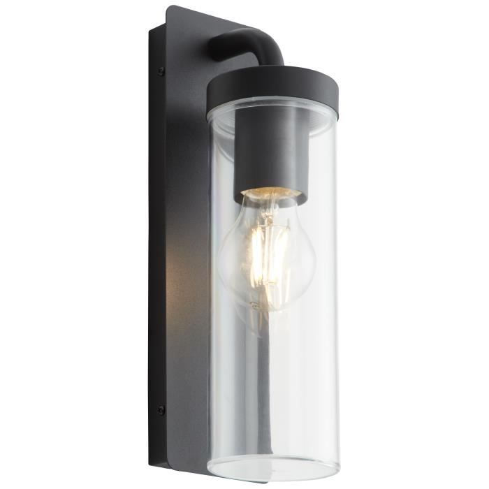 AOSTA - BRILLIANT - Frosted Black - Metal/plastic - E27 1x25W Outdoor Wall Light
