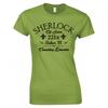 Sherlock Holmes 221b Baker St Consulting Detective Ladies Skinny Fit TShirt