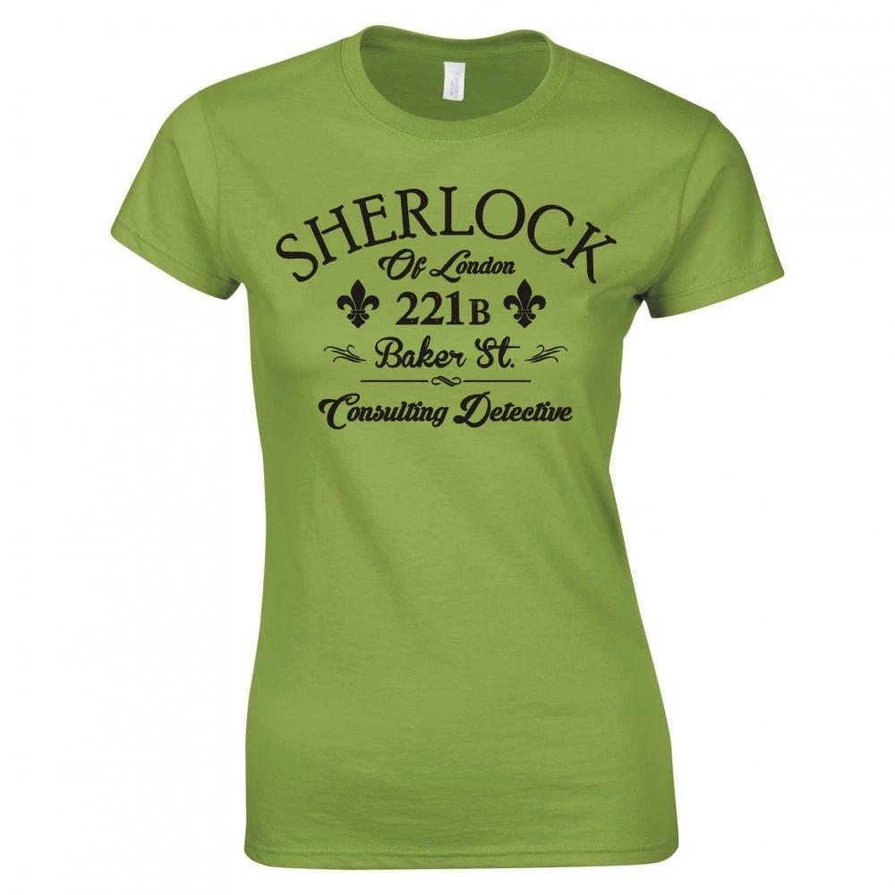 Sherlock Holmes 221b Baker St Consulting Detective Ladies Skinny Fit TShirt
