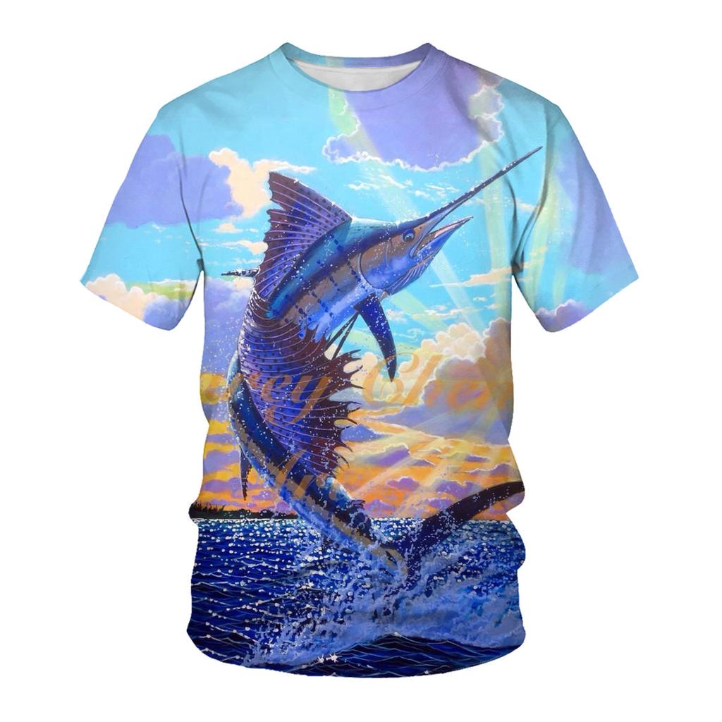 Casual Short Sleeved Printed Fashionable Oversized 3D Top Pattern T-shirt for Men Comfortable Summer Round Neck