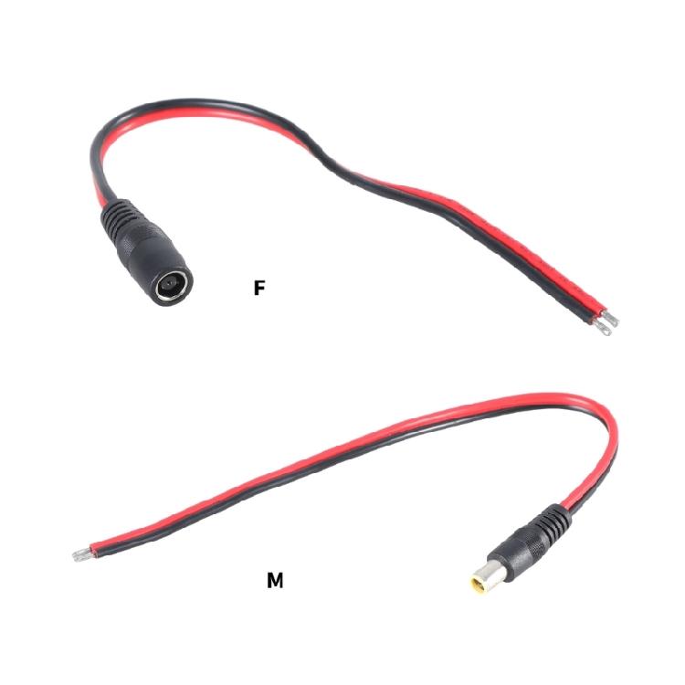 8mm Power Pigtails Cable DC7909 Male/Female Plug To Bare Wire Open End Power Wire Supply Repair Cord for Solar Cell