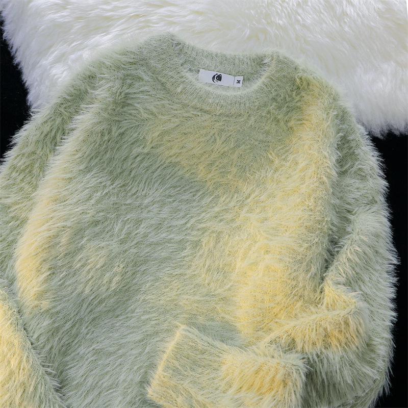 Suéter Retro Japonés Suave de Punto para Hombre - Otoño/Invierno Cuello Redondo