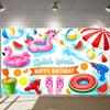 Pool Birthday Display Kids Friendly Birthday Celebration Background Banner Tropical Theme Water Party Backdrop For Poolside