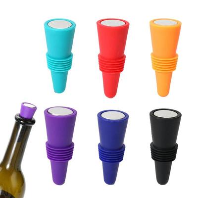 Rolha de Garrafa de Vinho de Silicone 6 Peças À Prova de Vazamentos Tampa de Cerveja Champanhe Fechador Ferramentas de Whisky Rolhas de Vinho Tampas Ferramentas de Cozinha Bares