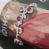 Jewelry Bracelet Red Corundum Zircon Inlaid Women's Retro Personalized Fashion Rose Mountain Camellia