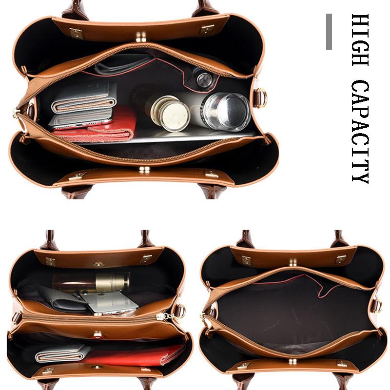 Genuine Leather Handbags Trendy Fashion Models Large-capacity Handbags Single-shoulder Messenger Ladies Bags