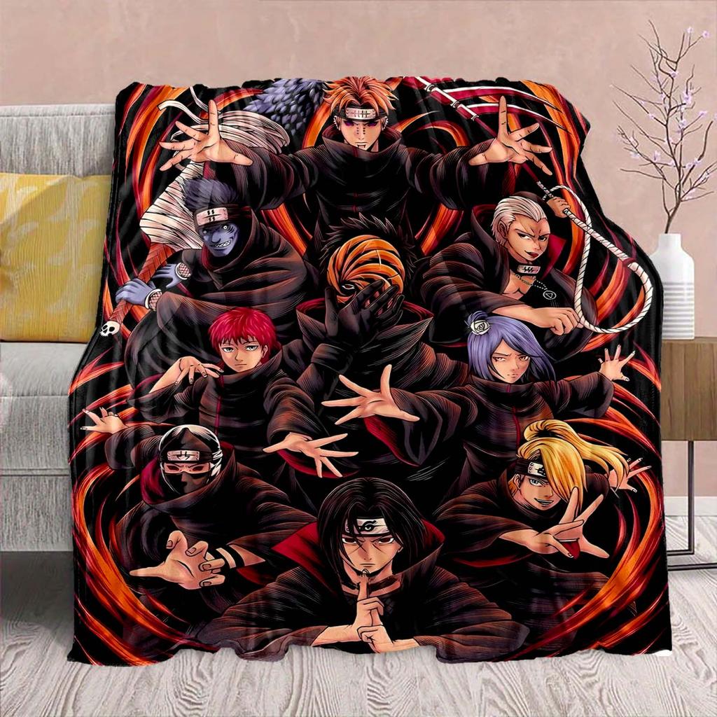Naruto Anime Flannel Blanket - Soft Warm Perfect for Sofa, Bedding Camping Travel Office Home Decor