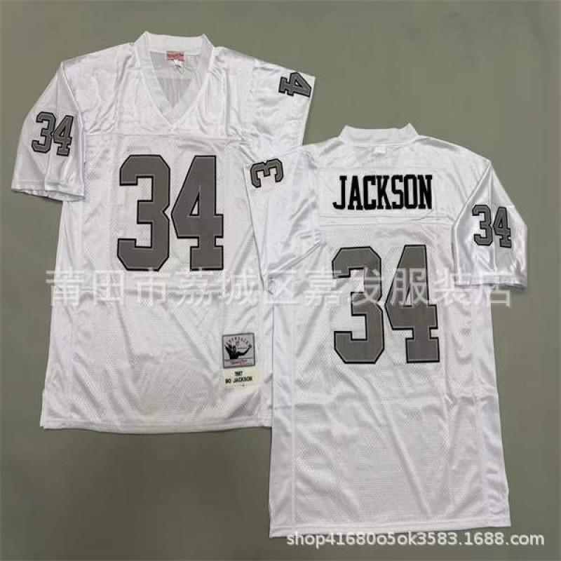 Rugby Jersey Oakland Raiders Retro Style Embroidered Football Uniform Mens Cotton Sport Shirt