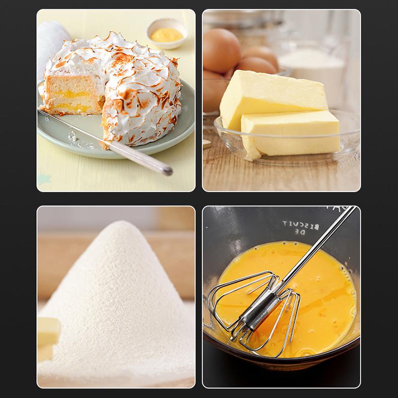 304 din oțel inoxidabil pentru ouă, tel, semiautomat, bătător de ouă, mixer manual de mână, auto-întoarcere, agitator de ouă, accesorii de bucătărie, ustensile pentru ouă