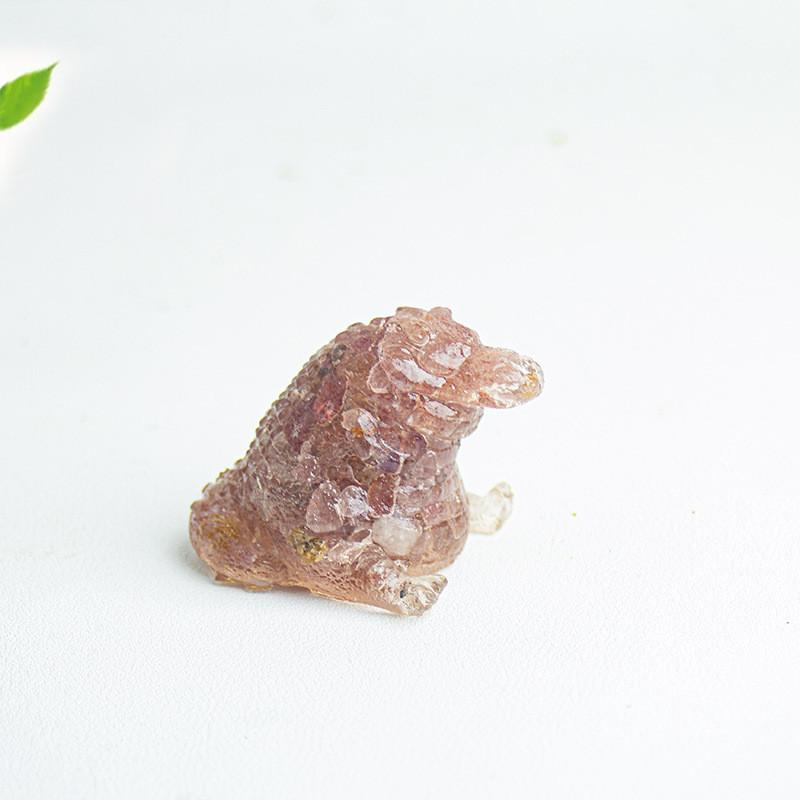 Crystal Resin Miniature Office Decor With Obsidian And Rose Quartz For Home And Desk Display