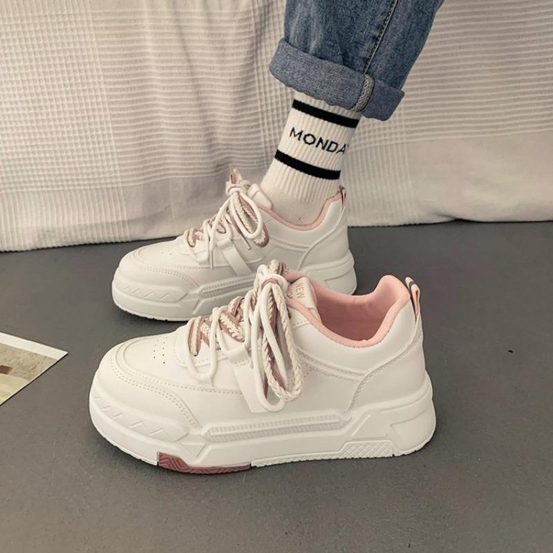 Little White Shoes Women's Spring New Student Platform Daily Commuter Casual Shoes Sports Trend Board Shoes Women