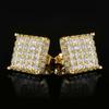 Minimalist Square Stud Earrings for Women/Men Micro Paved CZ Stone Fashion Versatile Couple Earrings 2022 Trend Jewelry