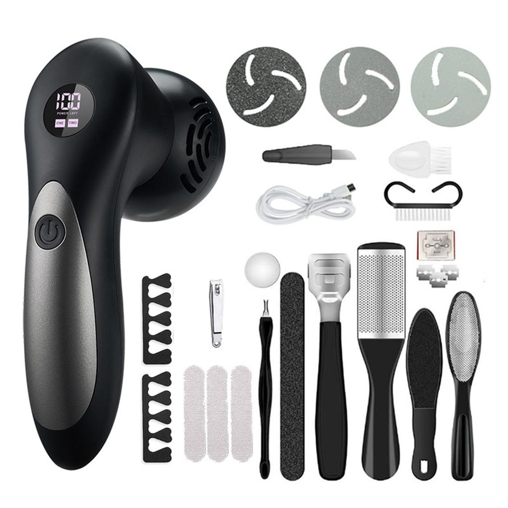 Electric vacuum cleaner foot grinder to remove dead skin and calluses, full body washable digital display pedicure device, foot beauty machine