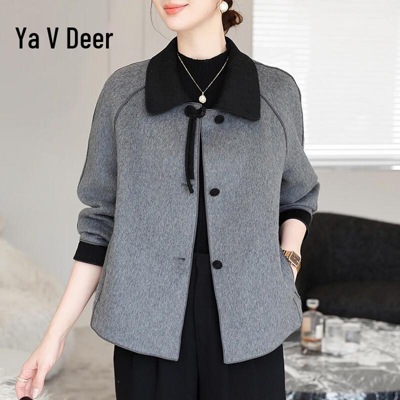 Mid-Aged Women's Chic Short Wool Coat