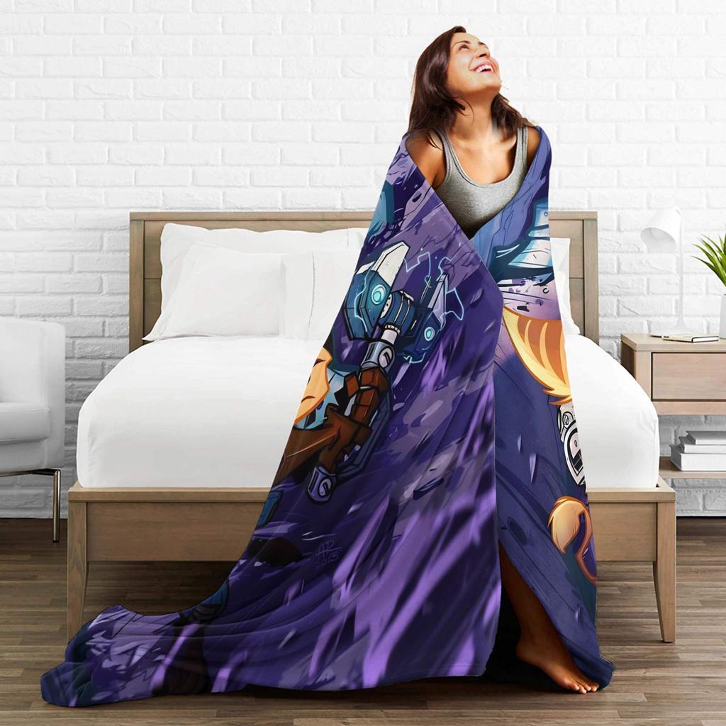 Ratchets And Clanks Blanket Quality Super Warm  Bedding Throws Winter Students Couch Bed Funny Bedspread