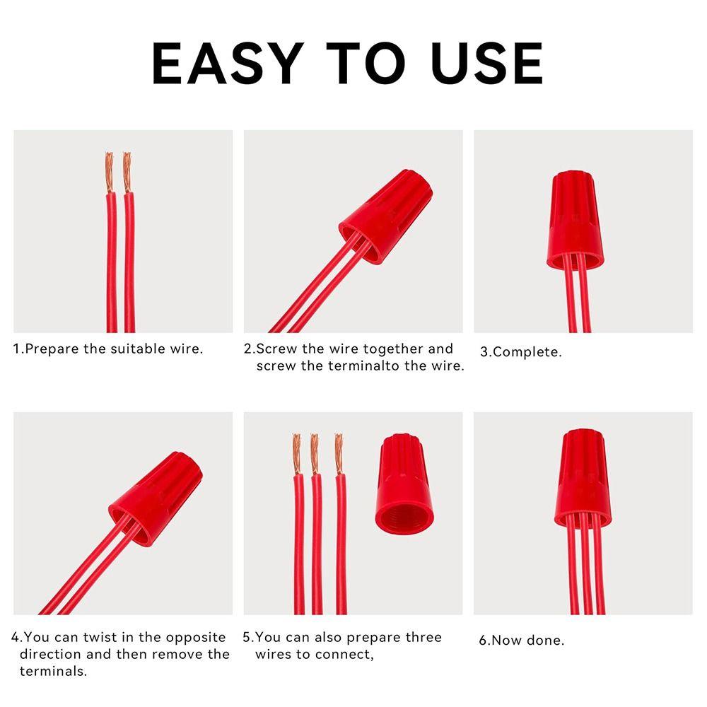 Nylonové drátové konektory, matice, barevné otočné krytky, matice, spirálové krimpovací krytky, elektrické...