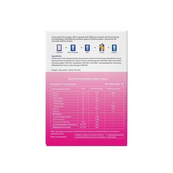 Dr. Morepen LightLife Pre-Meal Nutrition Mix | Controls Appetite & Reduces Cravings |For Men & Women | 30 Sachets | Flavor-Fruit Punch