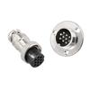 5/10sets GX12 16 20 Flange mounting 3-hole fixing aviation connector plug&socket 2/3/4/5/6/7/8/9/10/12/14pin circular connectors