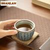 110ml Jingdezhen Old Pottery Clay Teacup Antique Blue And White Master Cup Tasting Tea Bowl Cylinder Cup Mugs Kung Fu Tea Set