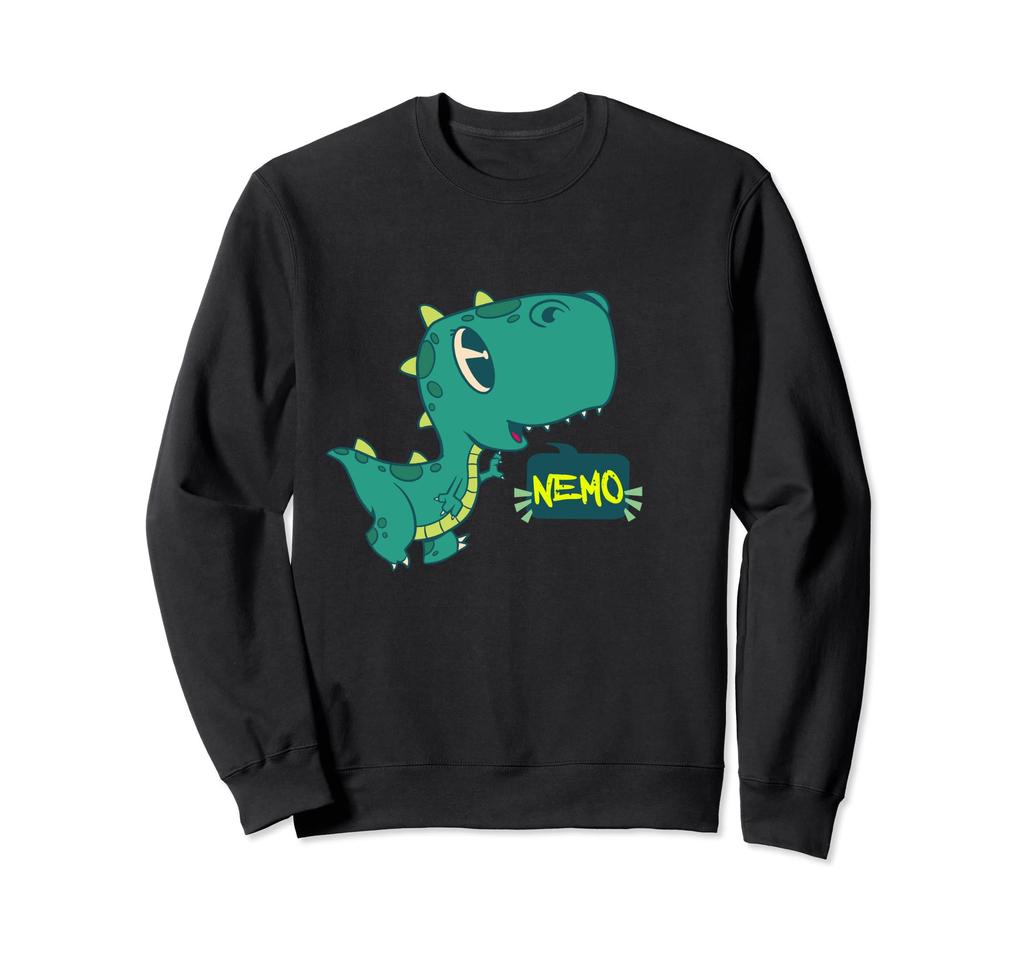 NEMO - Cute Boys Name with adorable Dinosaur Sweatshirt
