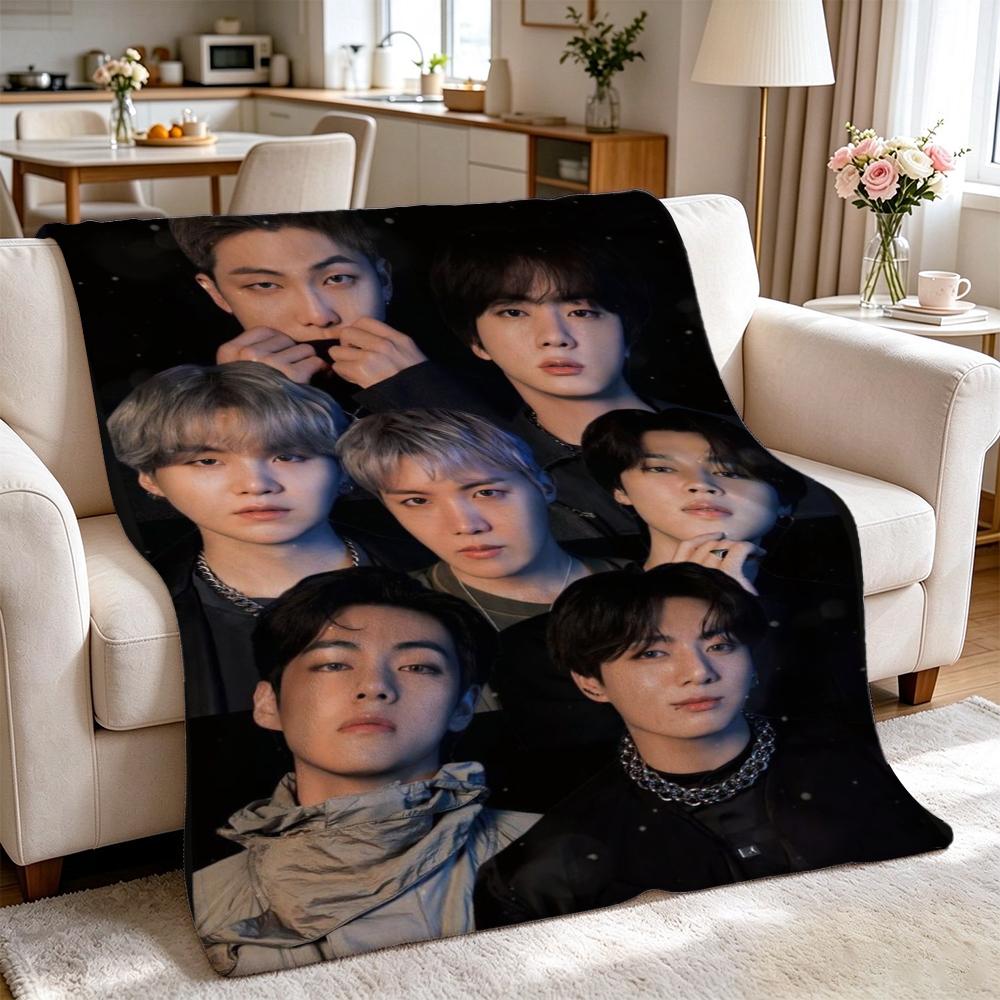 Male Idol Group Portrait Blanket Blanket Suitable For All Seasons Bedroom Sheet Outdoor Plush Blanket